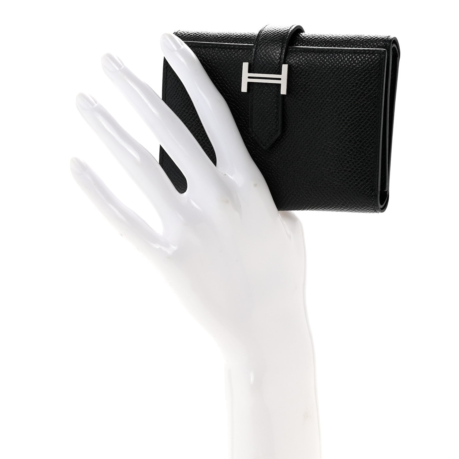 Hermes Epsom Tri-Fold Compact Bearn Wallet Black 2 of 10