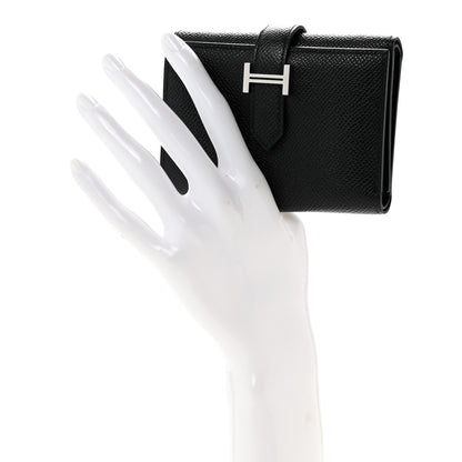Hermes Epsom Tri-Fold Compact Bearn Wallet Black 2 of 10