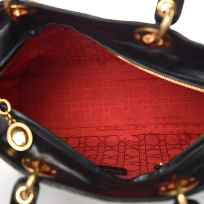 Christian Dior Lambskin Cannage Large Lady Dior Black 5 of 10