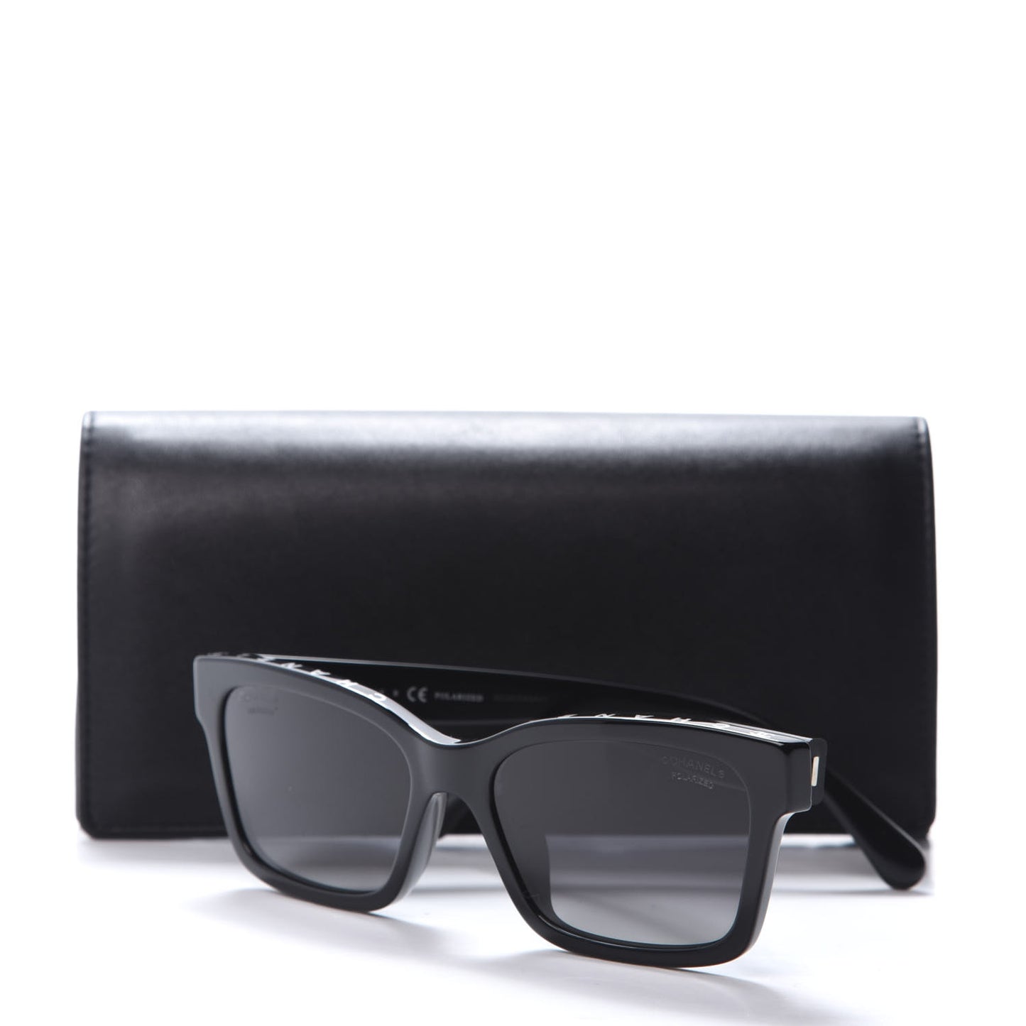 Acetate Polarized Square Sunglasses 5417-A Black