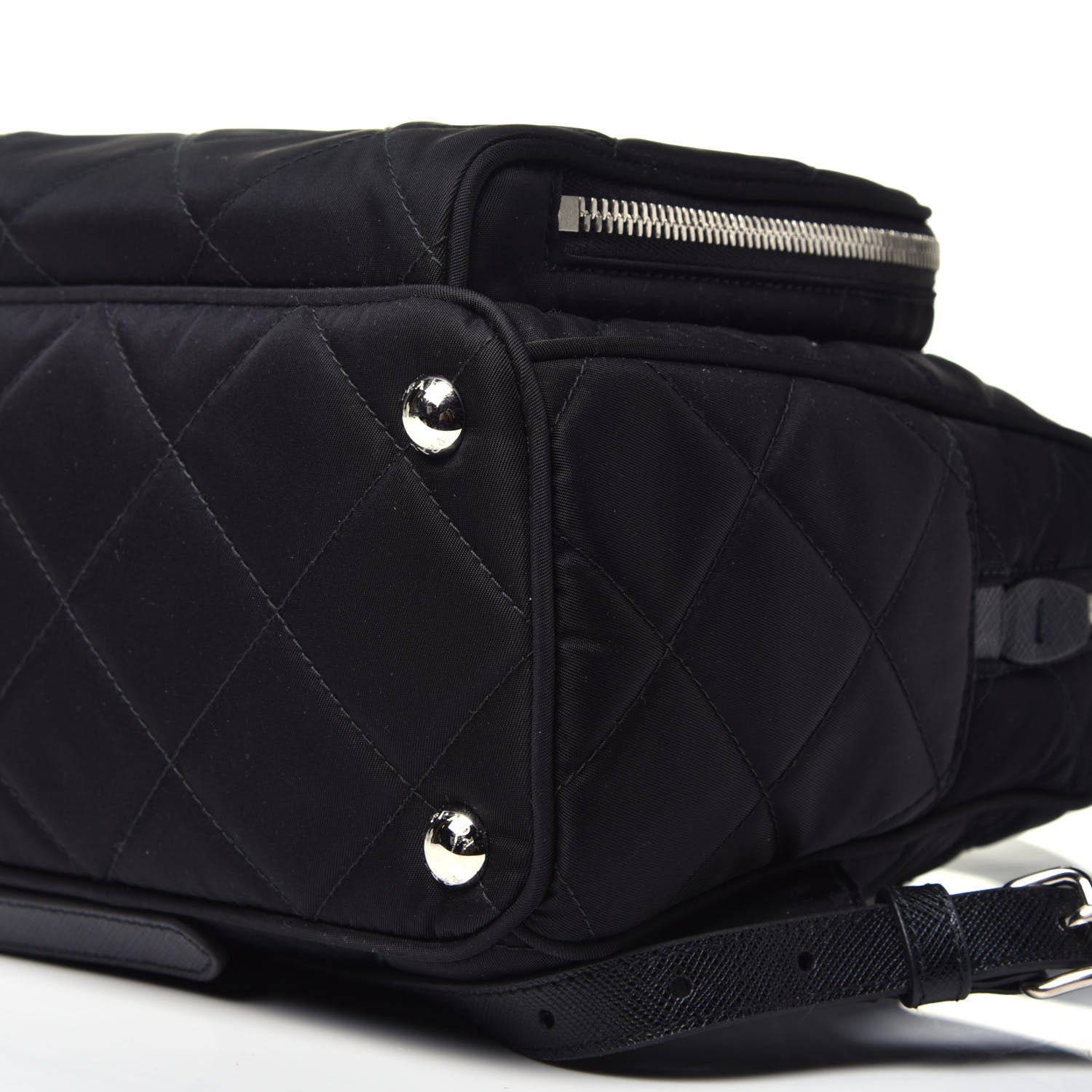 Prada Nylon Tessuto Impuntu Quilted Backpack Black 9 of 9