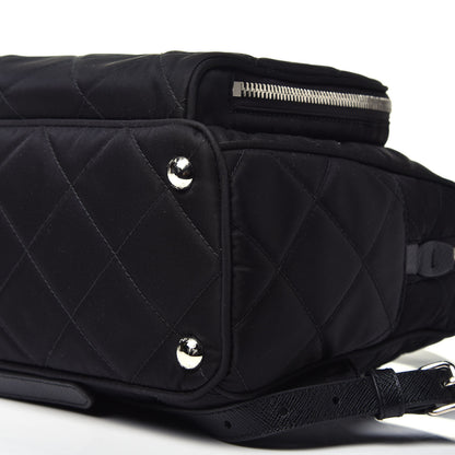 Prada Nylon Tessuto Impuntu Quilted Backpack Black 9 of 9