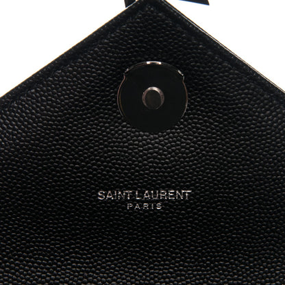 Saint Laurent Grain De Poudre Textured Mixed Matelasse Large Triquilt Monogram Monochrome Satchel Black 7 of 7