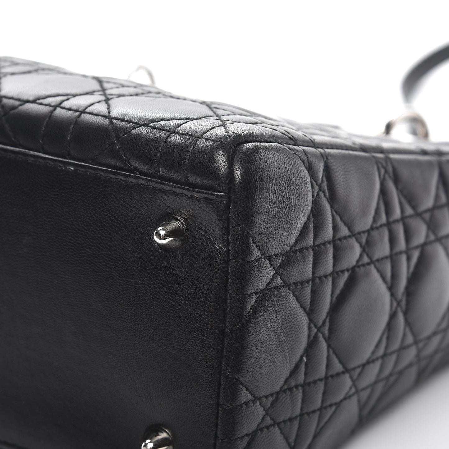 Lambskin Cannage Medium Lady Dior Black
