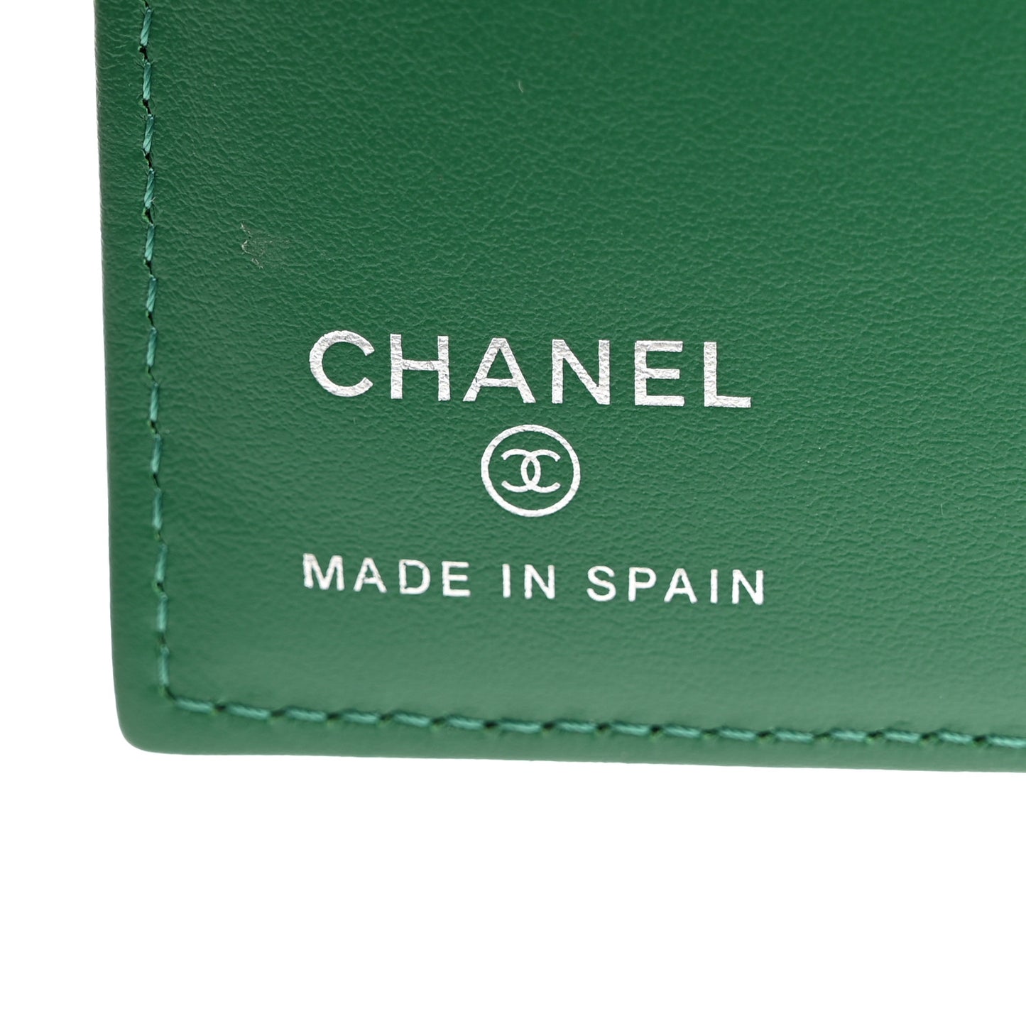 Caviar Quilted Passport Holder Green