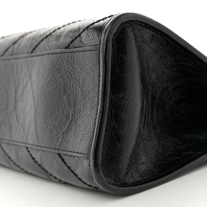 Saint Laurent Crinkled Calfskin Matelasse Monogram Medium Niki Shopper Tote Black 10 of 10