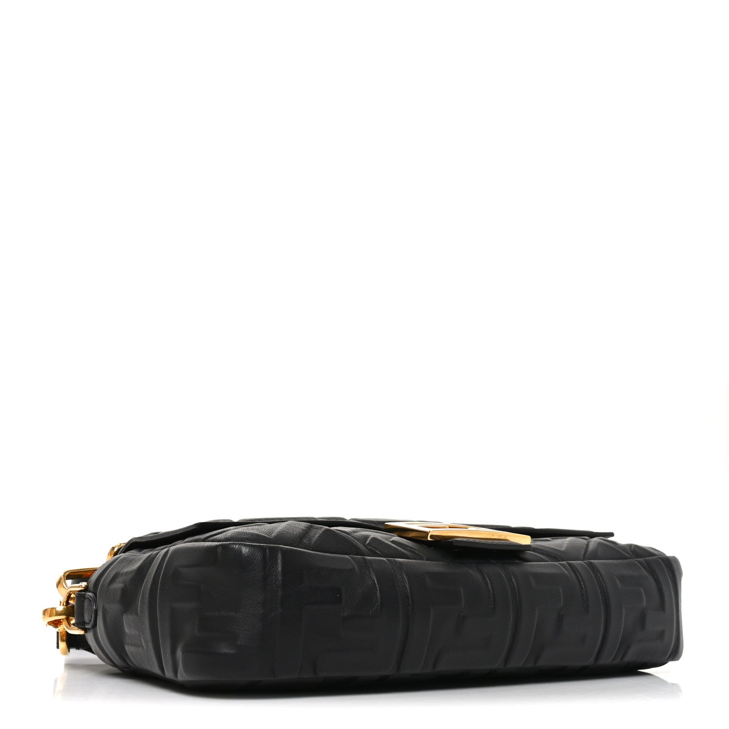 Fendi Nappa FF 1974 Embossed Baguette Black 4 of 11