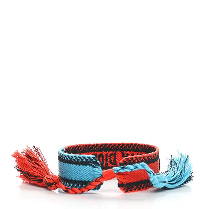 Christian Dior Woven Cotton J'Adior Friendship Bracelet Orange Blue 3 of 4