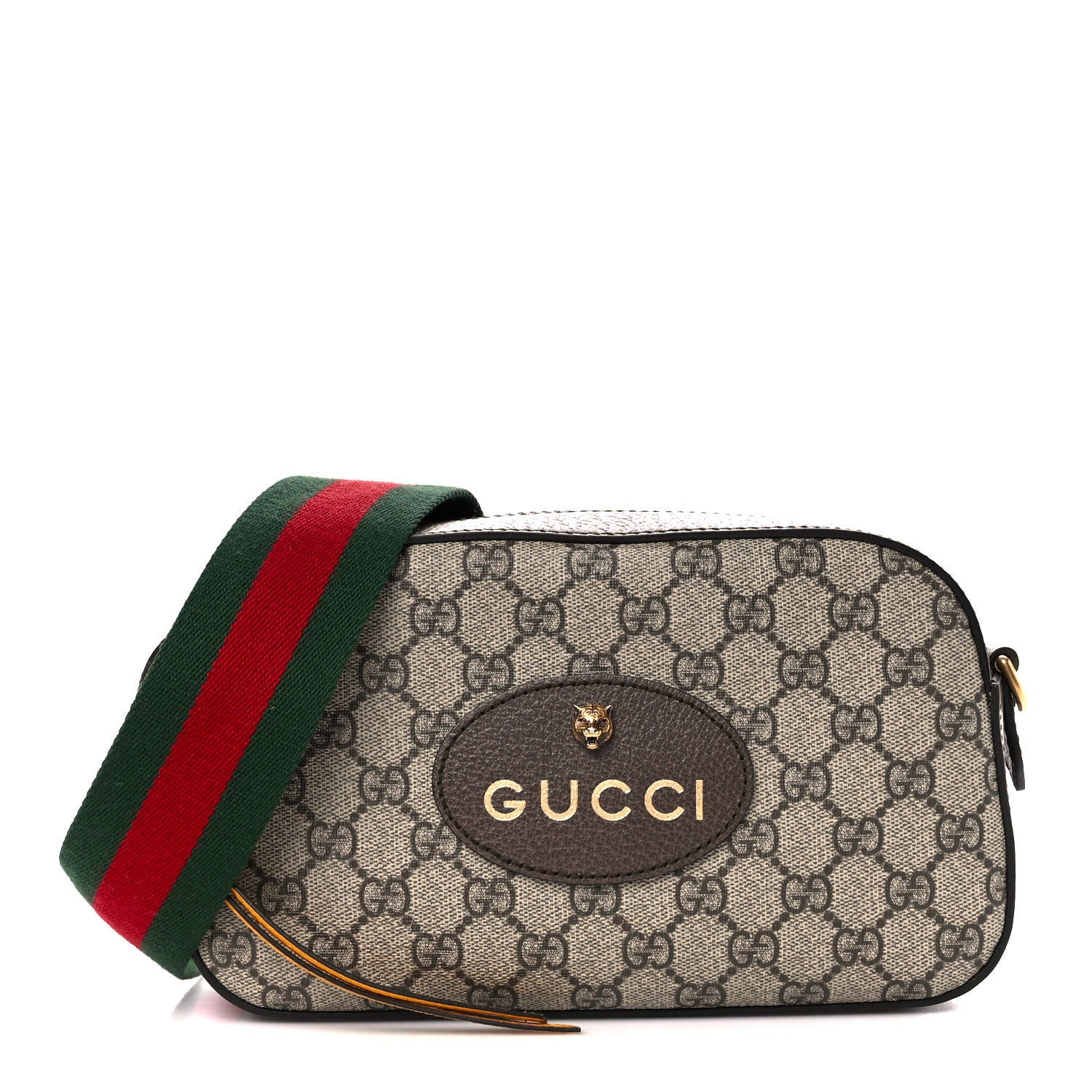 Gucci GG Supreme Monogram Web Neo Vintage Shoulder Bag Beige New Acero Crop 1 of 11