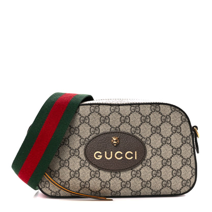 Gucci GG Supreme Monogram Web Neo Vintage Shoulder Bag Beige New Acero Crop 1 of 11