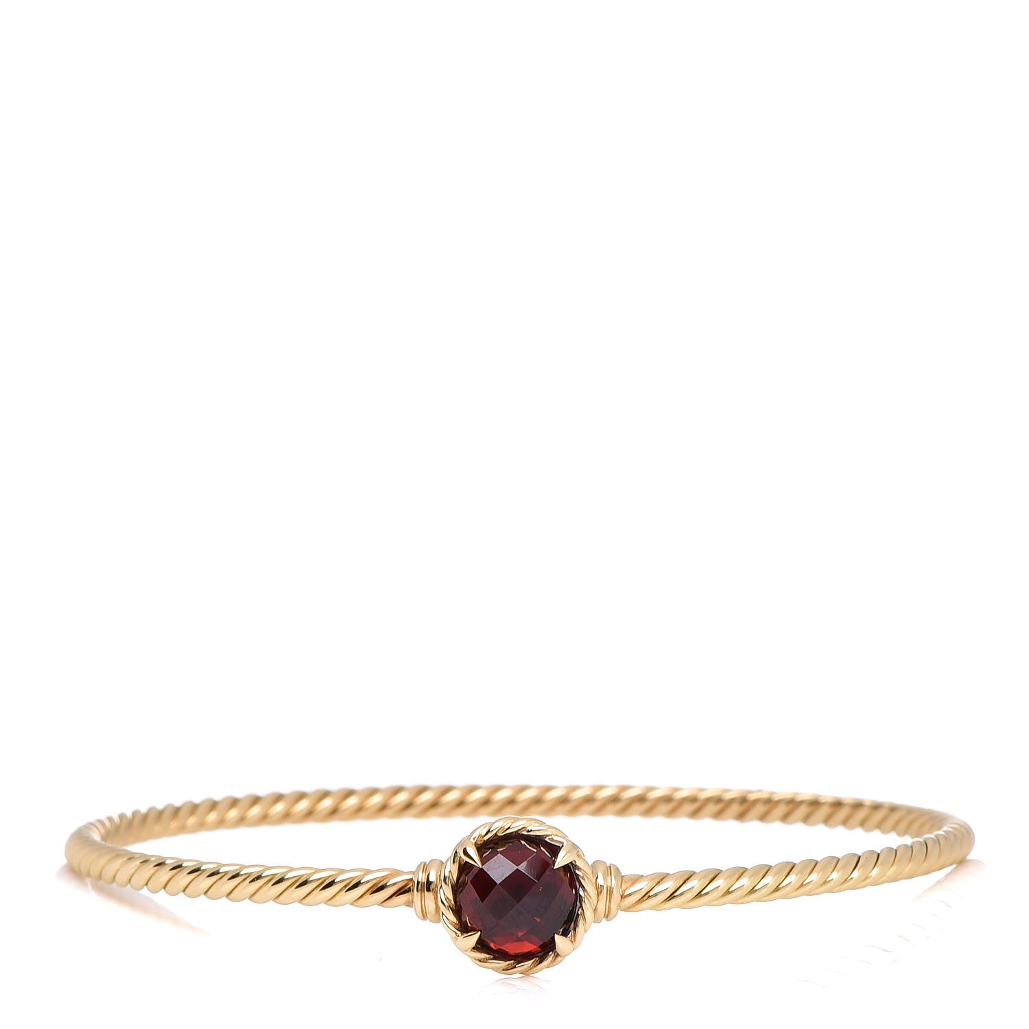 David Yurman 18K Yellow Gold Garnet Chatelaine Bracelet 1 of 4