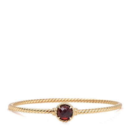 David Yurman 18K Yellow Gold Garnet Chatelaine Bracelet 1 of 4
