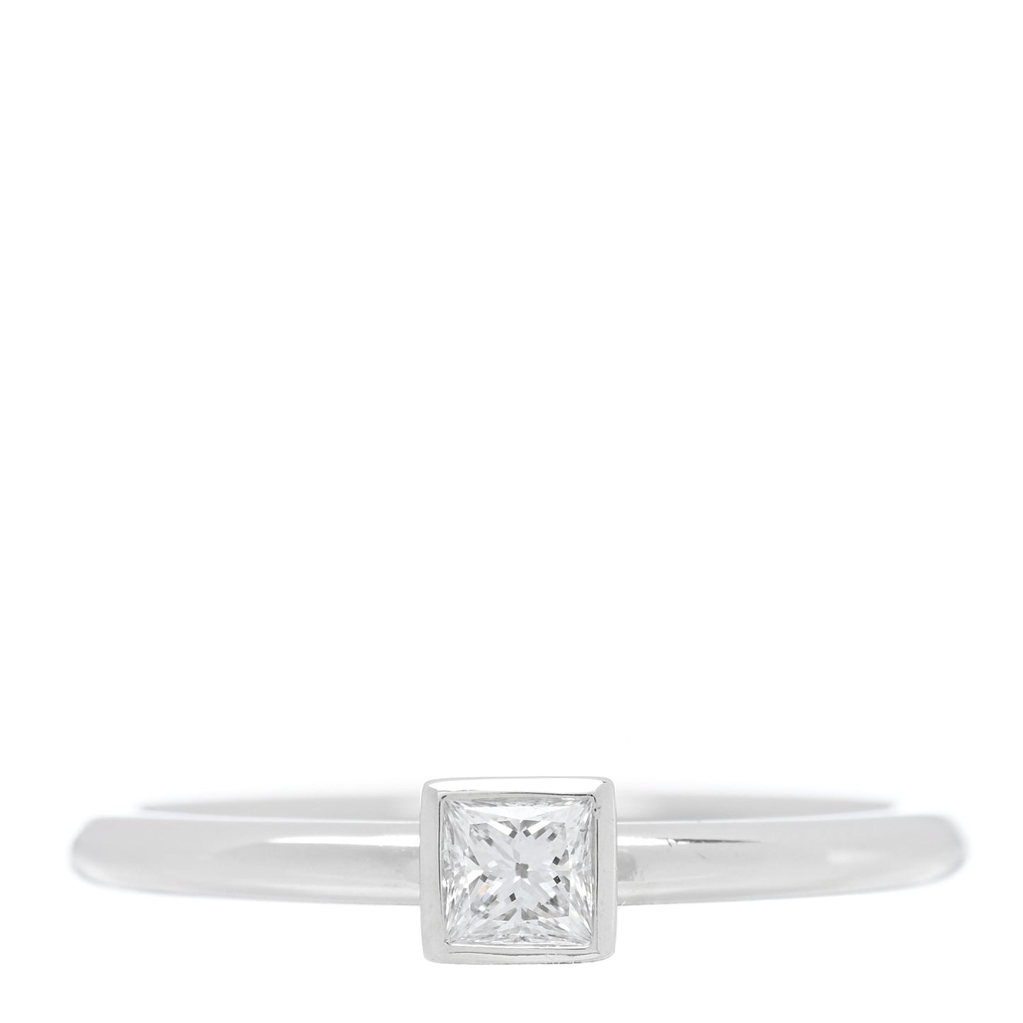 Platinum Diamond .15ct Princess Cut Diamond Engagement Ring 49 4.75