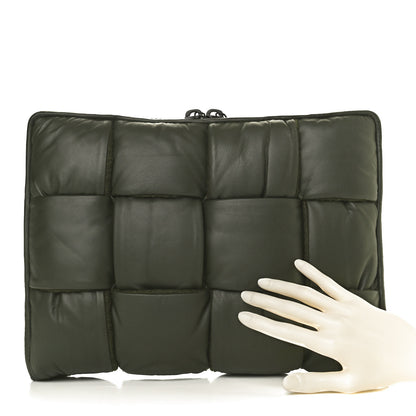 Bottega Veneta Calfskin Maxi Intrecciato Puffy Laptop Pouch Camping 2 of 10