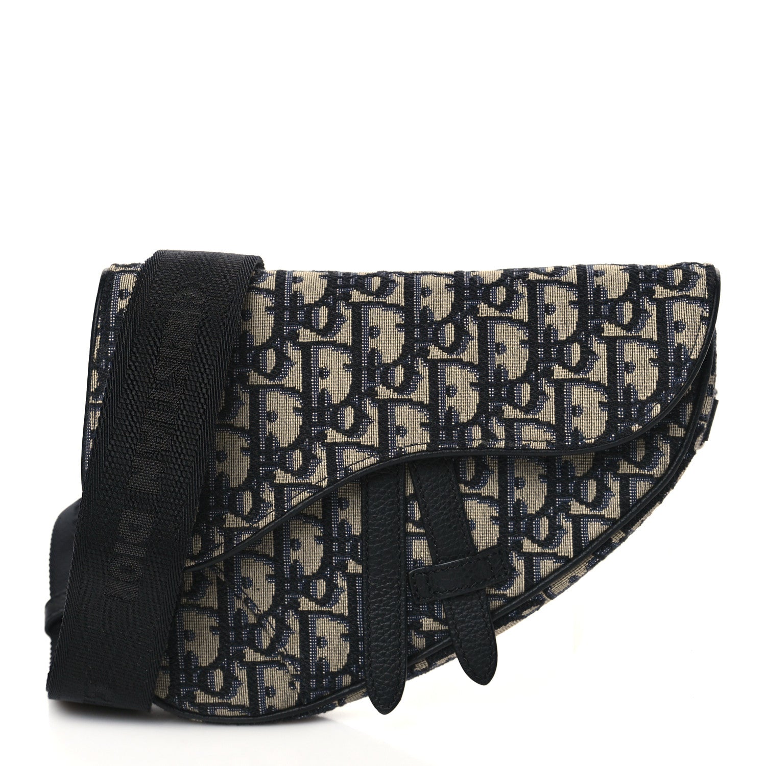 Christian Dior Oblique Mens Mini Saddle Bag Blue 1 of 6