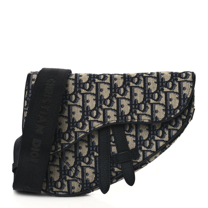 Christian Dior Oblique Mens Mini Saddle Bag Blue 1 of 6