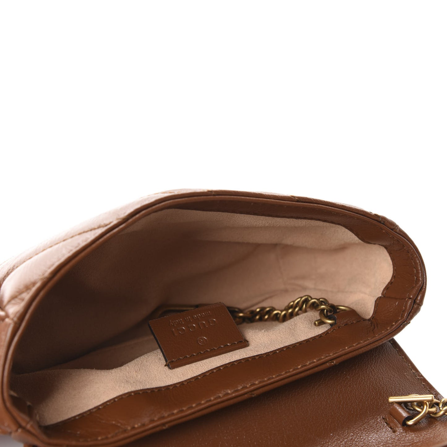 Azalea Calfskin Matelasse Diagonal Super Mini GG Marmont Shoulder Bag Cuir