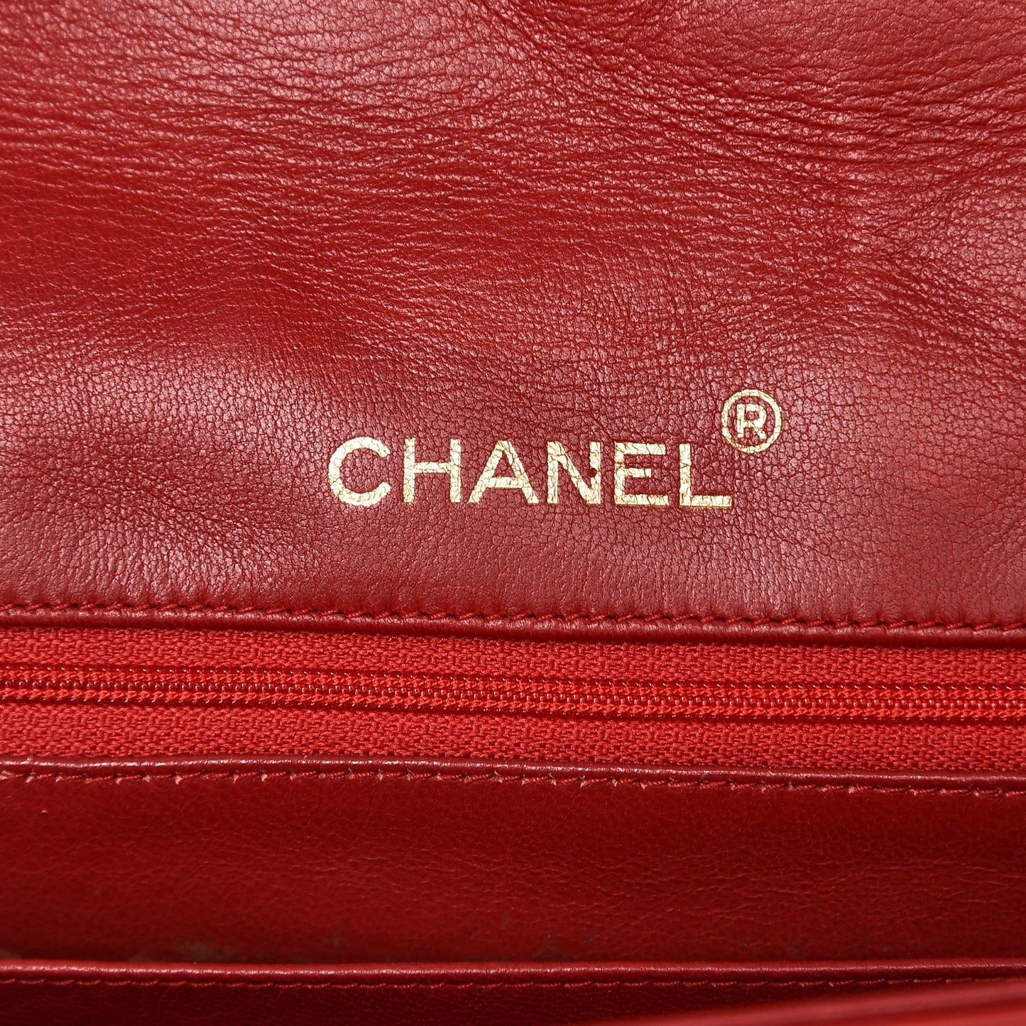 Lambskin Quilted Medium Single Flap Red