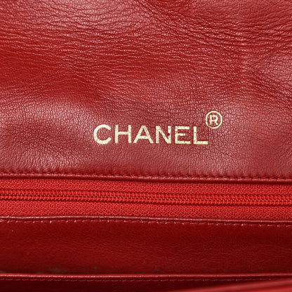 Chanel Lambskin Quilted Medium Single Flap Red 6 of 14
