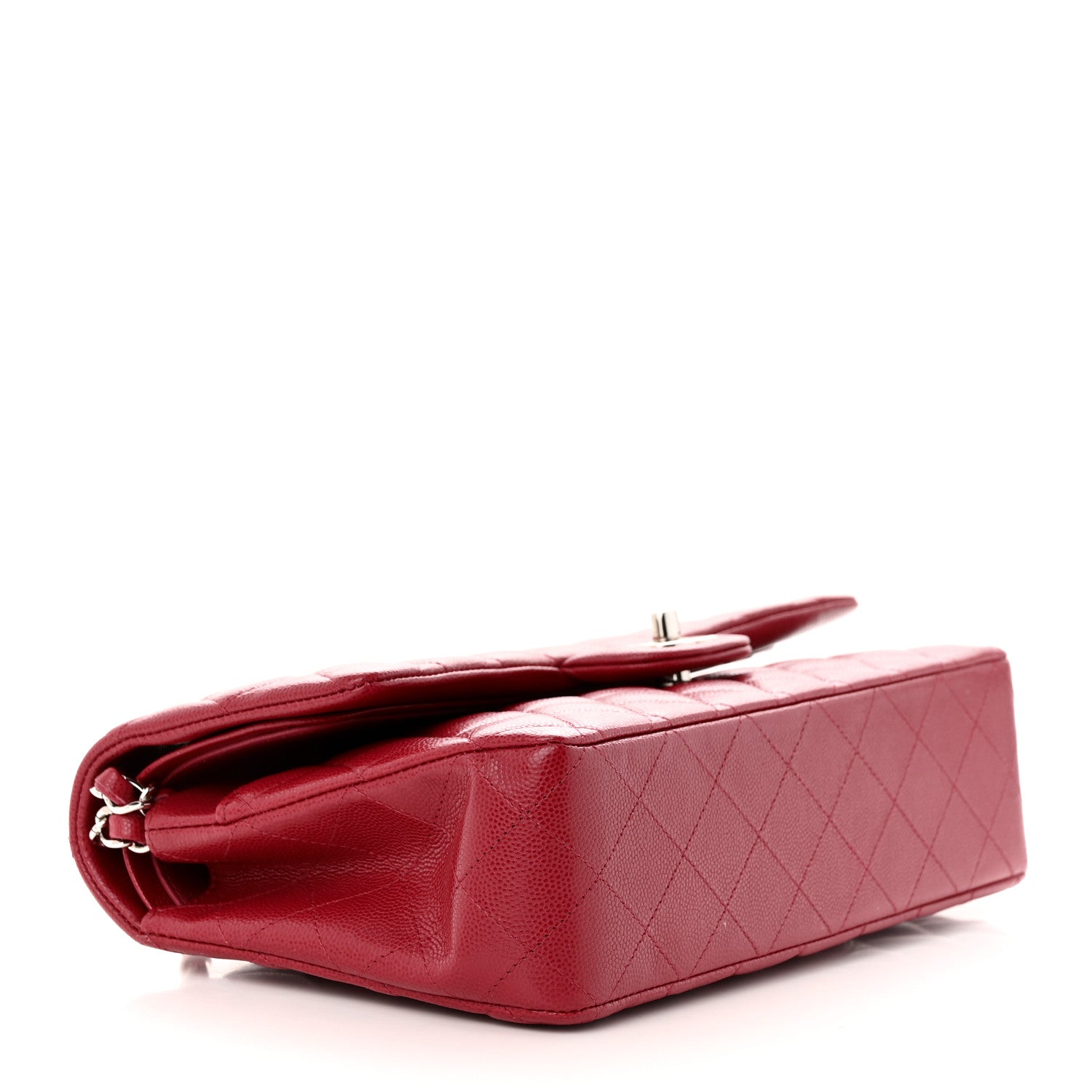 Chanel Caviar Quilted Medium Double Flap Dark Pink 4 of 11