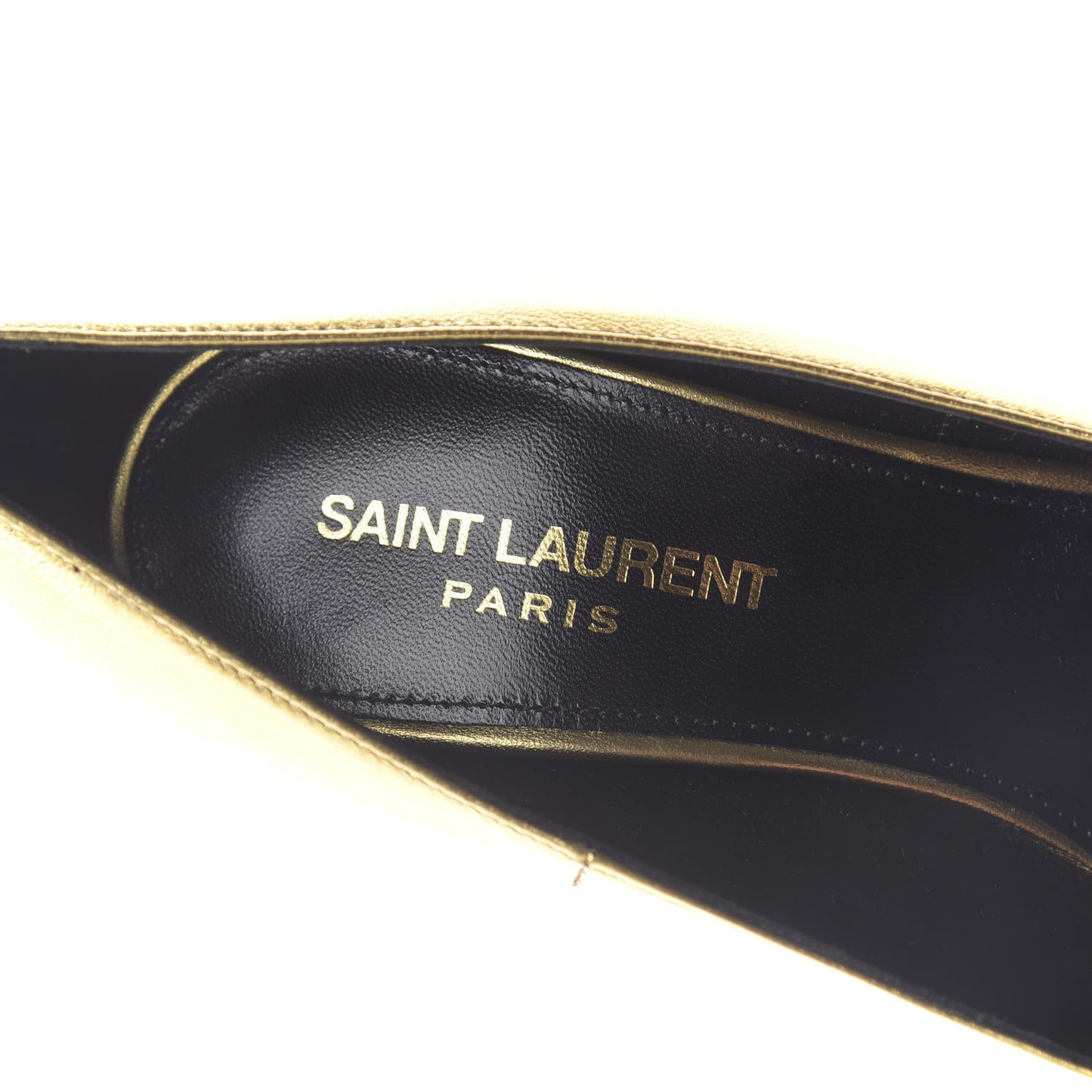 Calfskin Opyum 100 Pumps 36.5 Gold