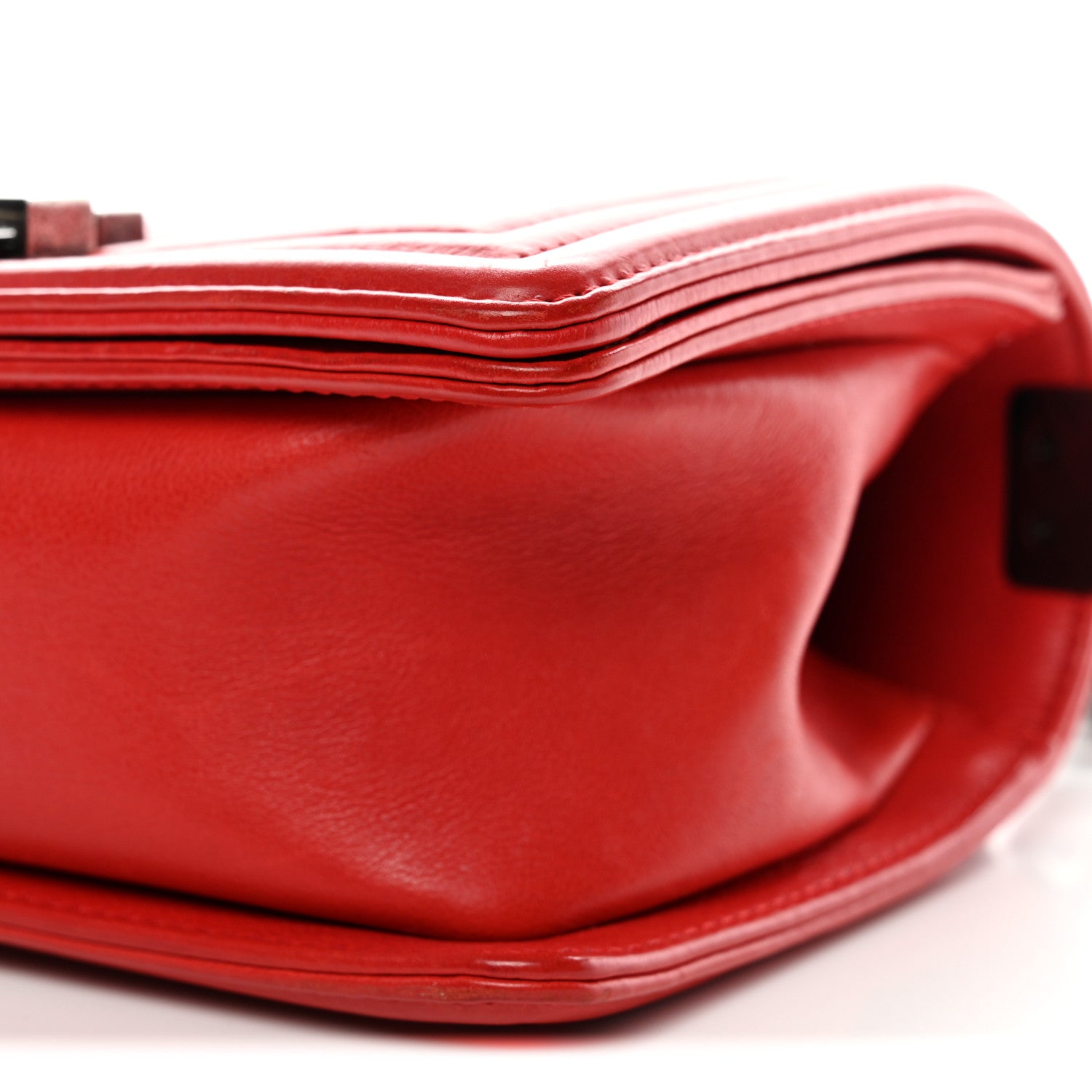 Chanel Calfskin Double Stitch Small Boy Flap Red 11 of 11