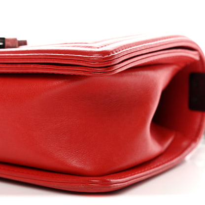 Chanel Calfskin Double Stitch Small Boy Flap Red 11 of 11
