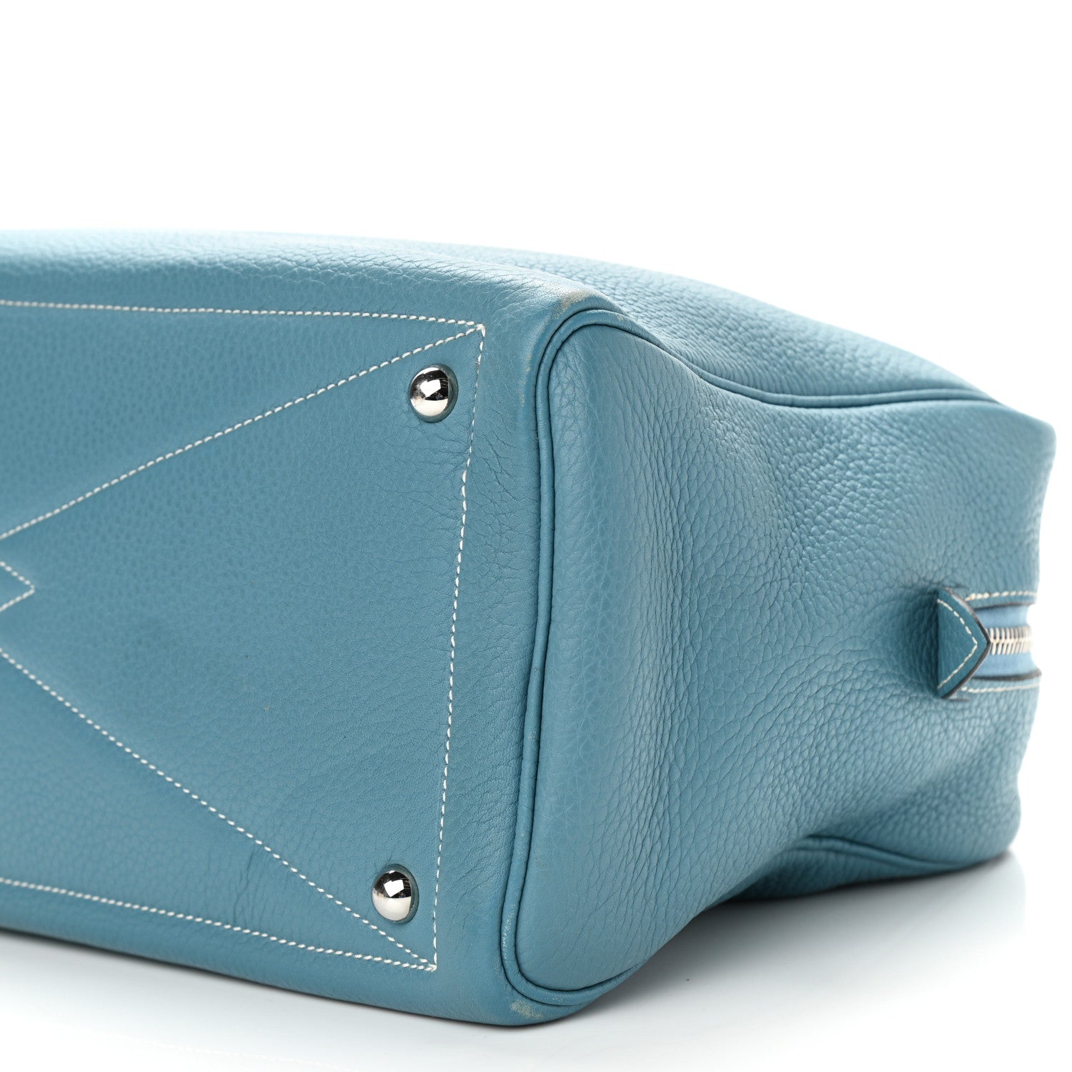 Hermes Taurillon Clemence Victoria II 35 Blue Jean 10 of 18