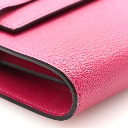 Hermes Chevre Mysore Kelly Wallet To Go Rose Mexico 7 of 9