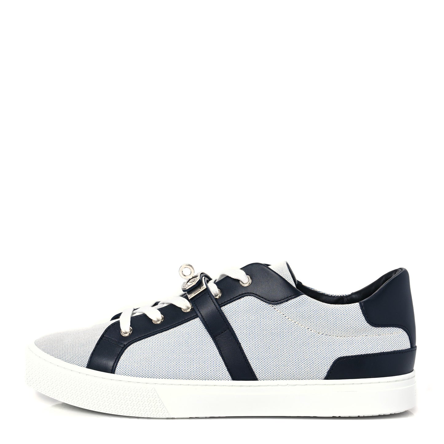 Calfskin Canvas Mens Day Sneakers 43 Bleu Marine