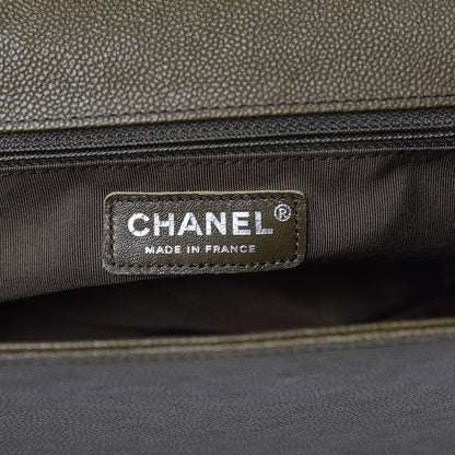 Chanel Caviar Quilted New Medium Boy Flap Khaki 6 of 13