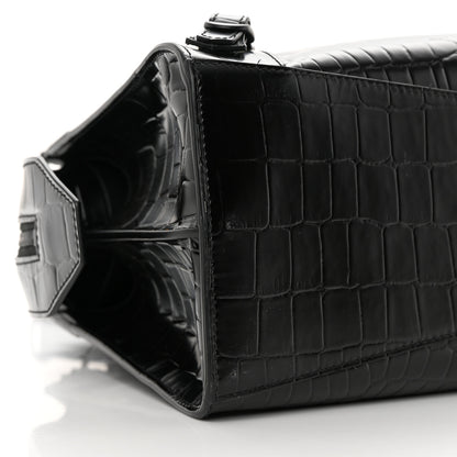 Balenciaga Semi Shiny Calfskin Crocodile Embossed Neo Classic Black Hardware S City Black 9 of 12