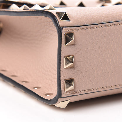 Valentino Garavani Pebbled Calfskin Medium Rockstud Flip Lock Crossbody Bag Poudre 8 of 11