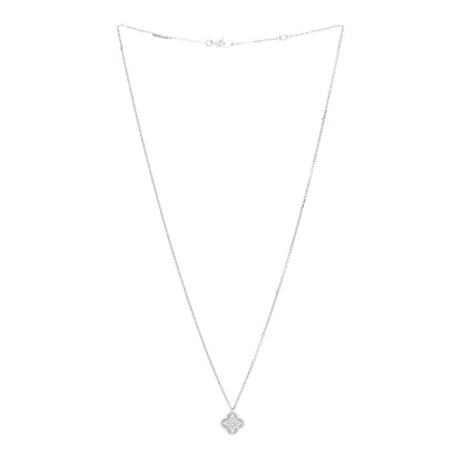 Van Cleef & Arpels VAN CLEEF & ARPELS 18K White Gold Diamond Sweet Alhambra Pendant Necklace 3 of 6