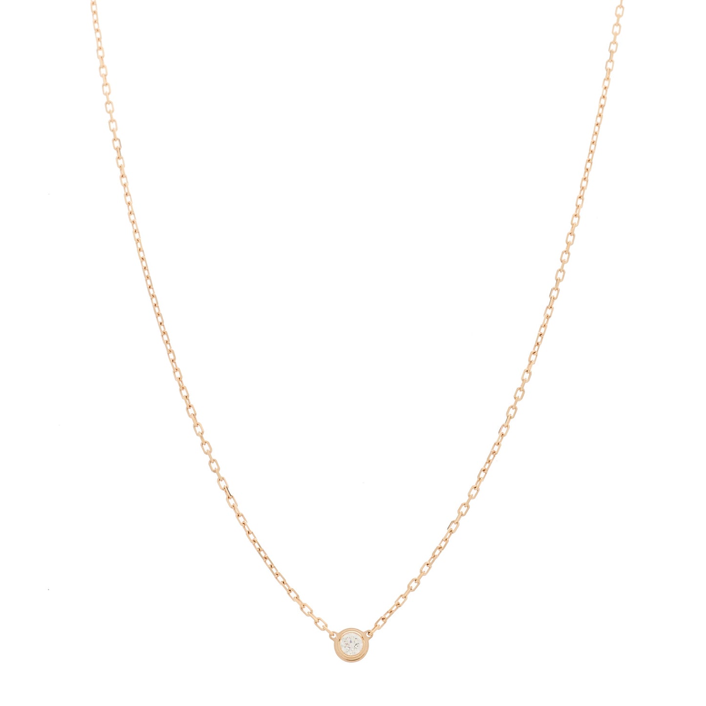 18K Yellow Gold Diamond XS D'Amour Pendant Necklace