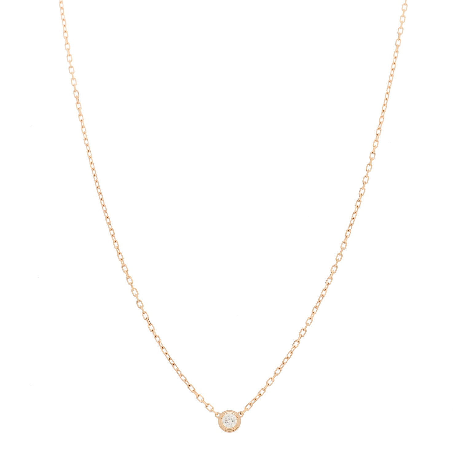 Cartier 18K Yellow Gold Diamond XS D'Amour Pendant Necklace 1 of 7