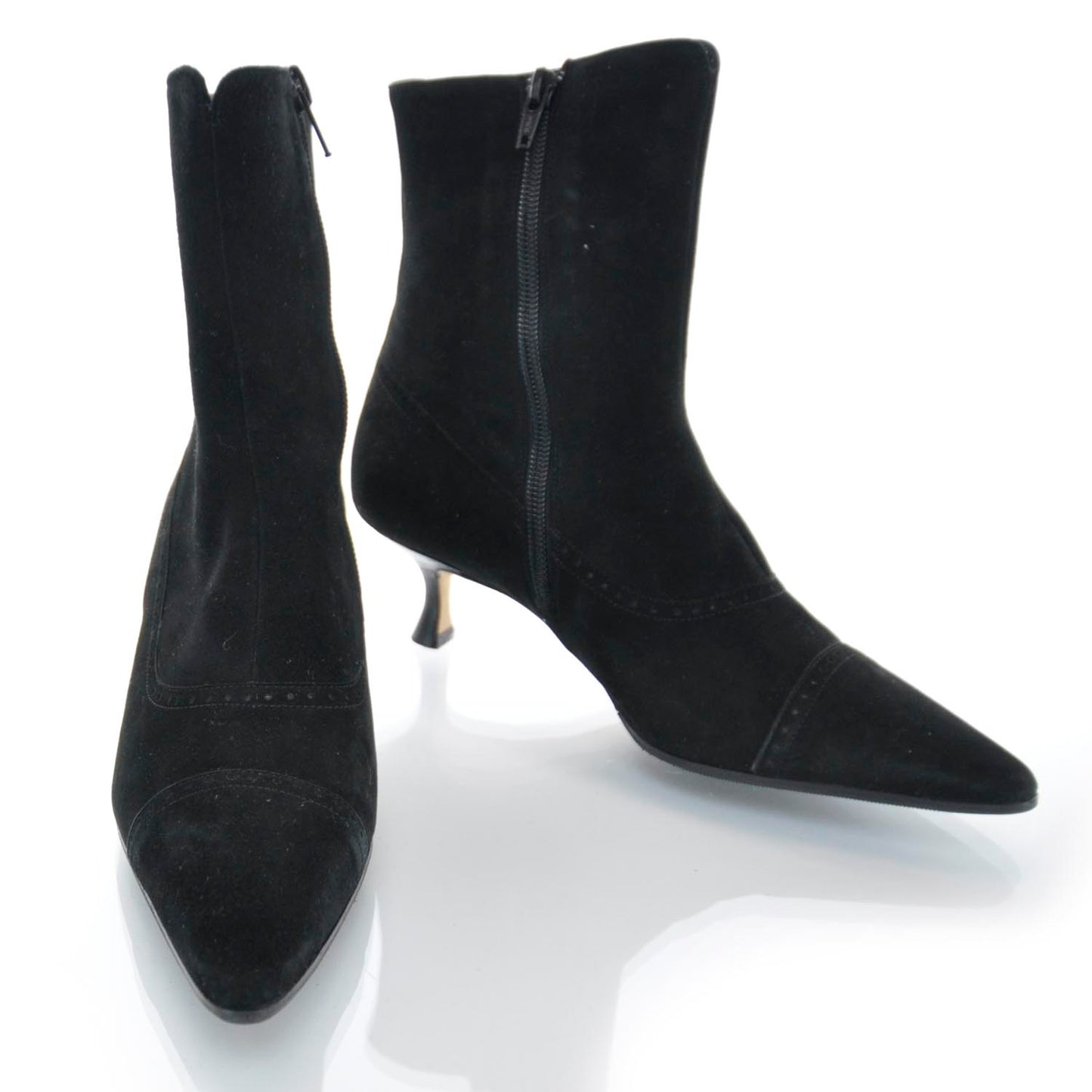 MANOLOBLAHNIKSuedeZipAnkleBoots36.5Black