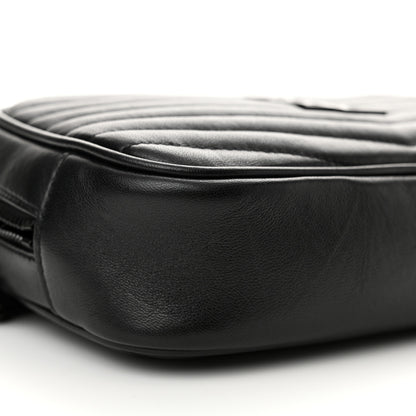 Saint Laurent Calfskin Matelasse Monochrome Monogram Mini Lou Camera Bag Black 8 of 10