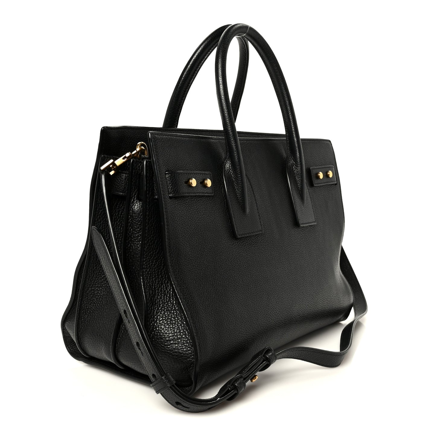 Grained Calfskin Small Supple Sac De Jour Black