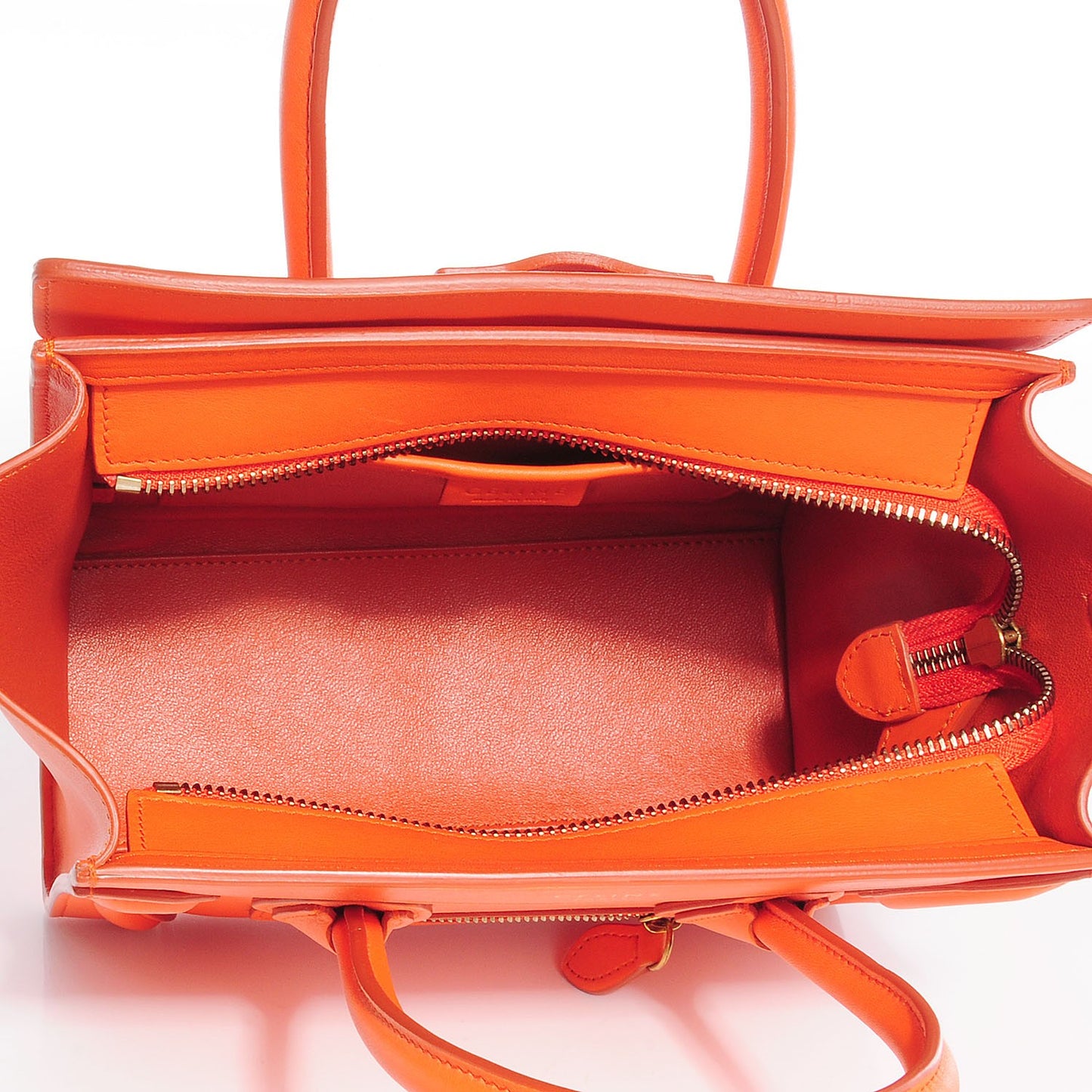 Smooth Calfskin Nano Luggage Burnt Orange