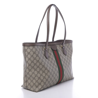 Gucci GG Supreme Monogram Medium Ophidia Shopping Tote Brown 3 of 10