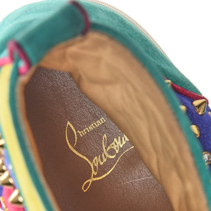 Christian Louboutin Mens Suede Louis Spikes Flat Sneakers 42 Multi 10 of 12
