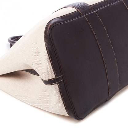 Hermes Toile Buffle Gala Garden Party Tote 49 GM Marron Fonce 5 of 7