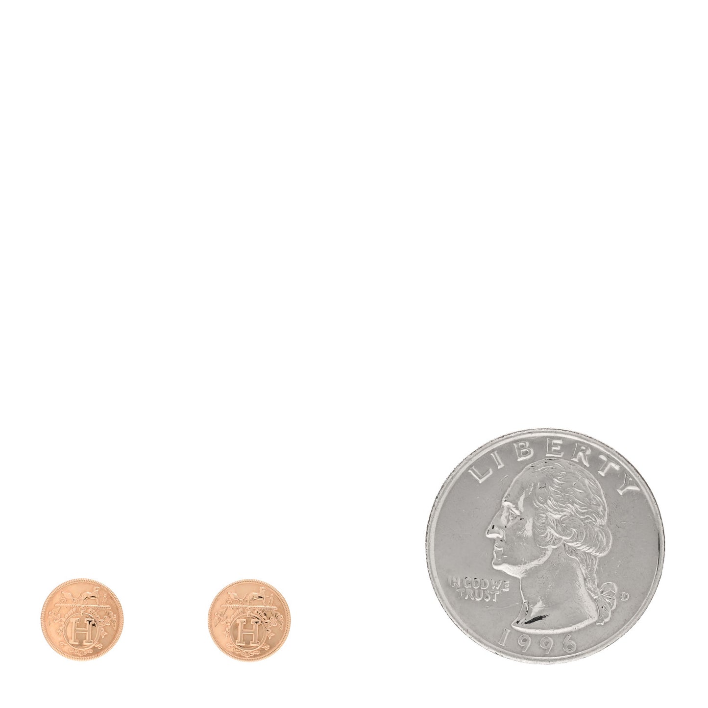 18K Rose Gold TPM Ex-Libris Stud Earrings