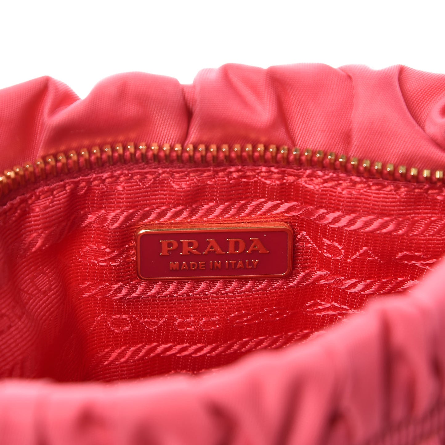Tessuto Nylon Gaufre Wristlet Pink