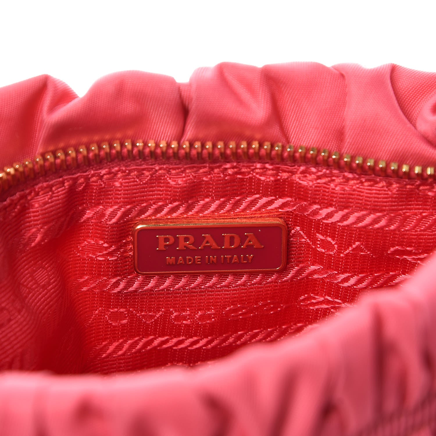 Prada Tessuto Nylon Gaufre Wristlet Pink 6 of 8