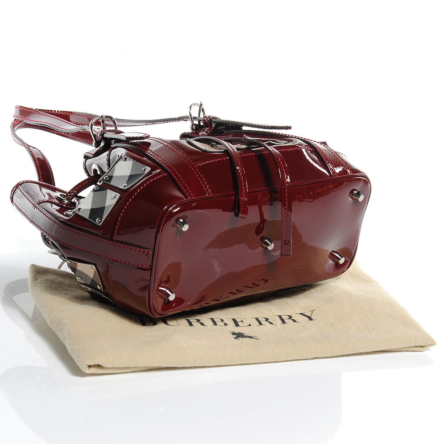 Patent Leather Supernova Check Armored Baby Beaton Red