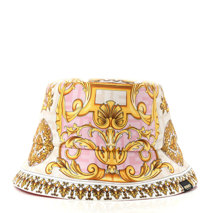 Fendi X VERSACE Silk Fendace FF Baroque Bucket Hat Pink 3 of 9