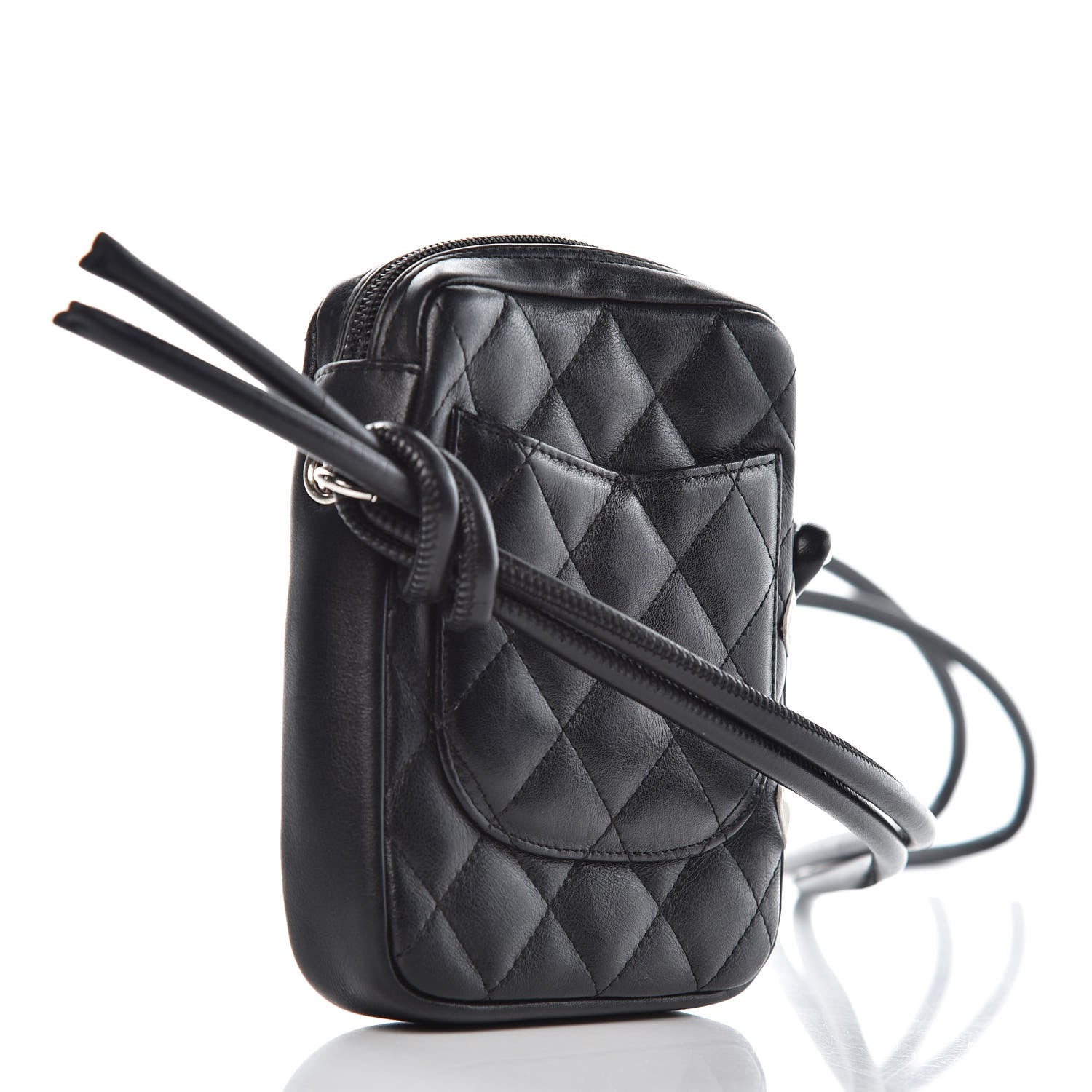 Chanel Calfskin Quilted Small Cambon Messenger Black White 3 of 9