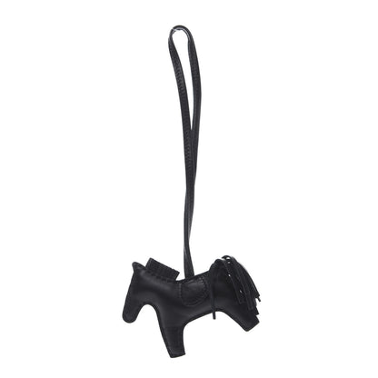 Hermes Milo Lambskin Grigri Rodeo Horse Bag Charm PM So Black 3 of 5
